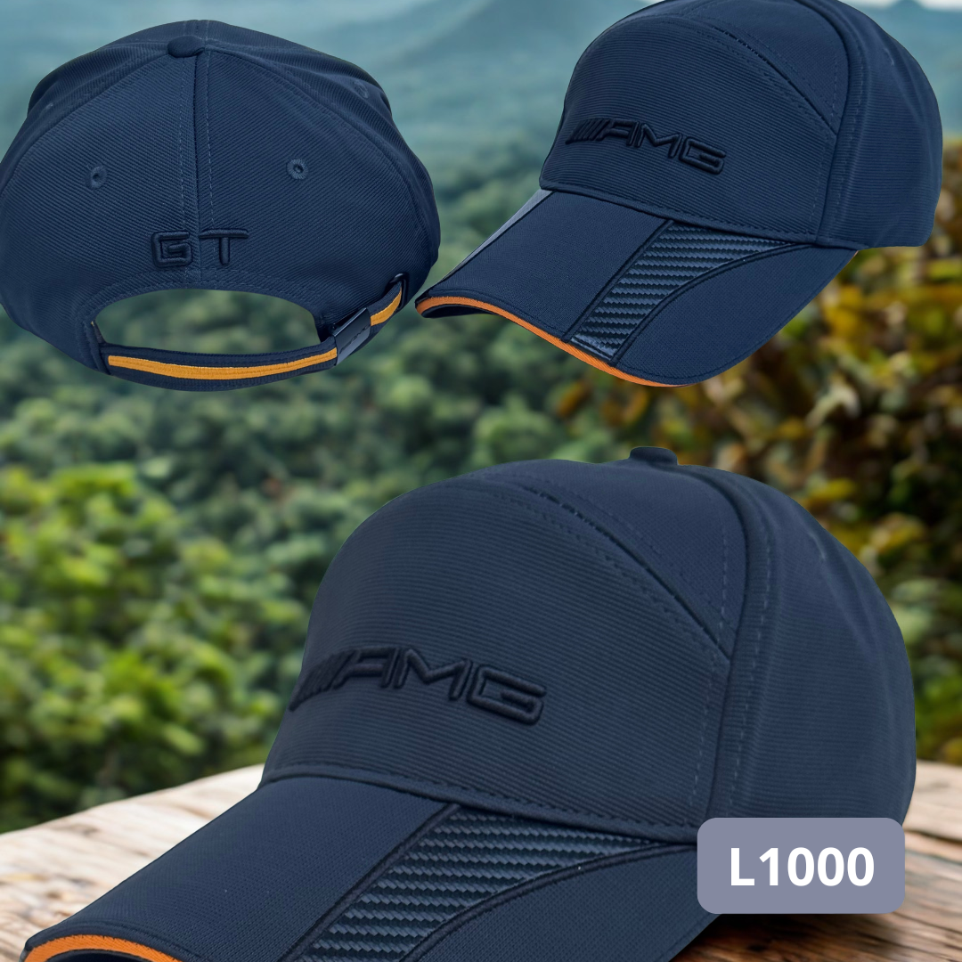 Gorra deportiva BMW & AMG – Bordado 3D, ajustable, algodón/poliéster