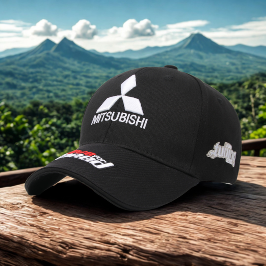 Gorra Mitsubishi – Bordado 3D, algodón premium, ajustable