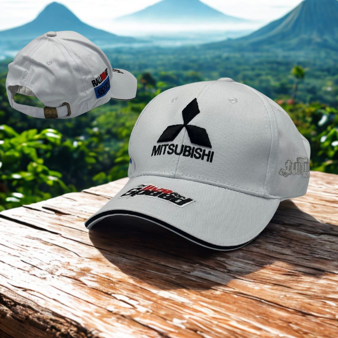 Gorra Mitsubishi – Bordado 3D, algodón premium, ajustable