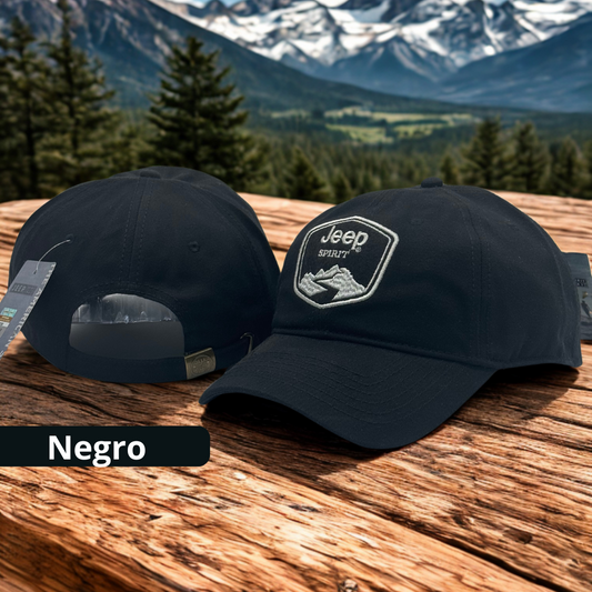 🧢 Gorra Jeep Spirit Negra | Edición Única para Aventureros con Estilo