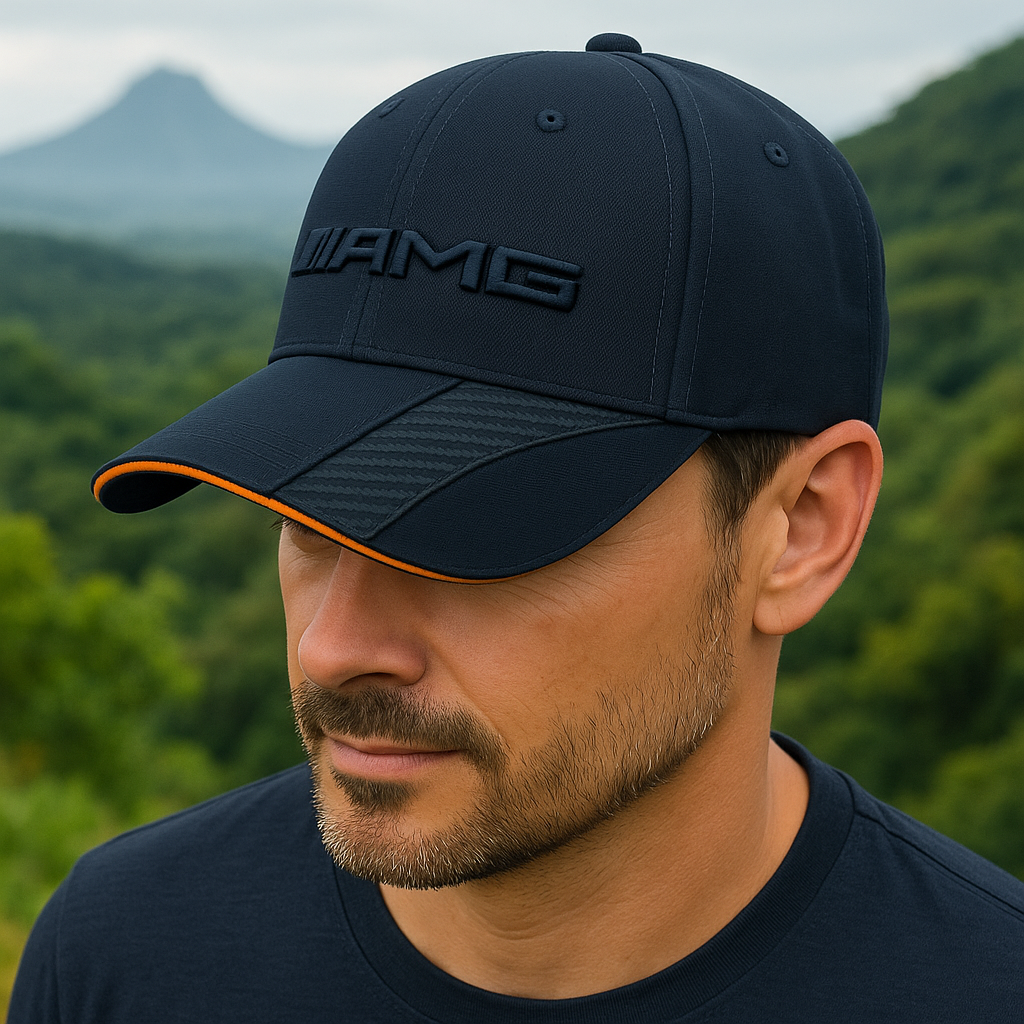 Gorra deportiva BMW & AMG – Bordado 3D, ajustable, algodón/poliéster