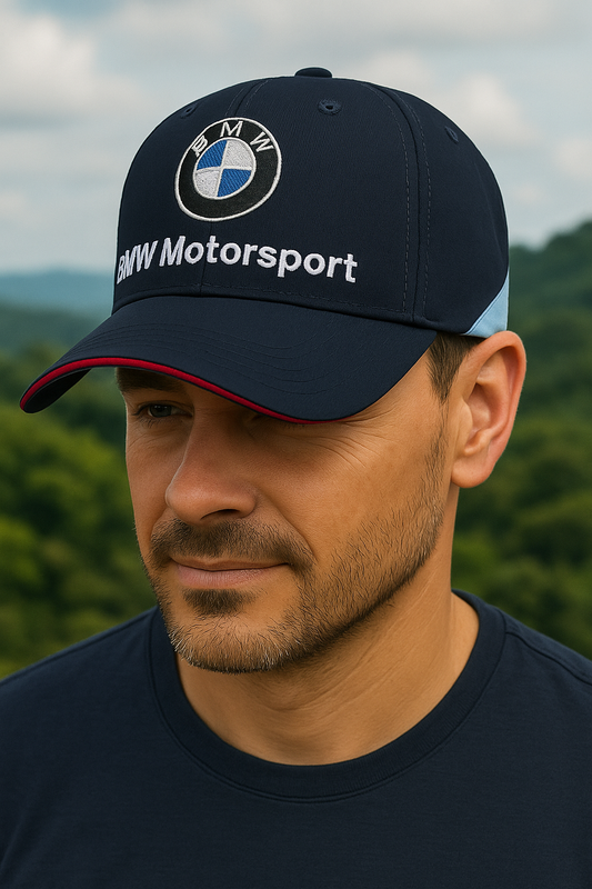 Gorra deportiva BMW & AMG – Bordado 3D, ajustable, algodón/poliéster