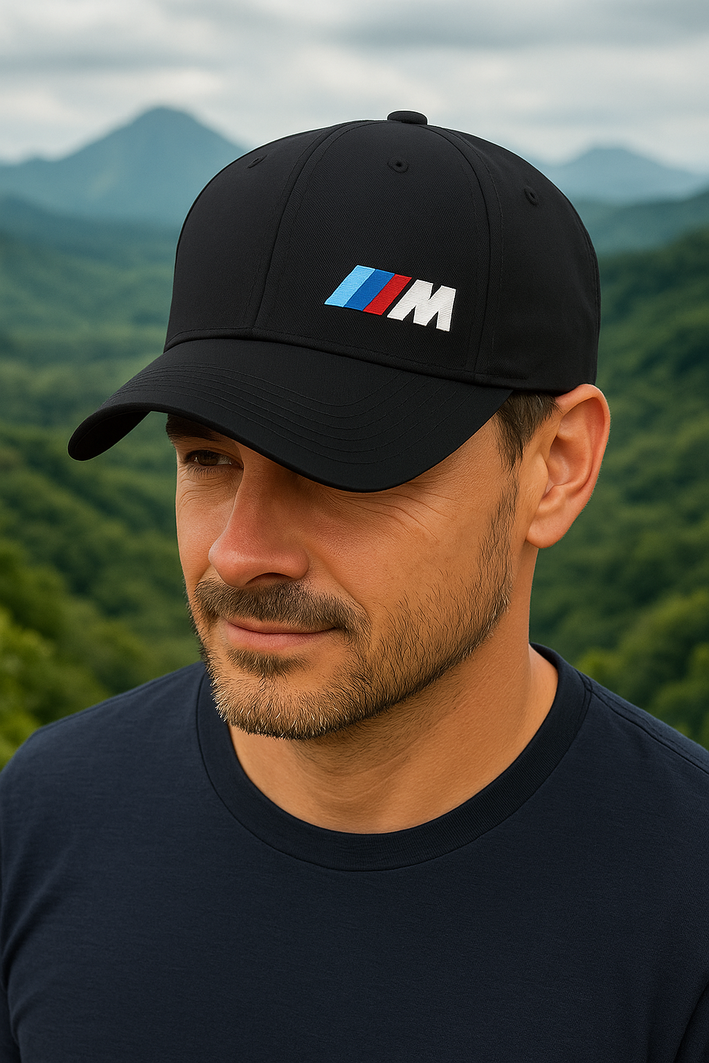 Gorra deportiva BMW & AMG – Bordado 3D, ajustable, algodón/poliéster