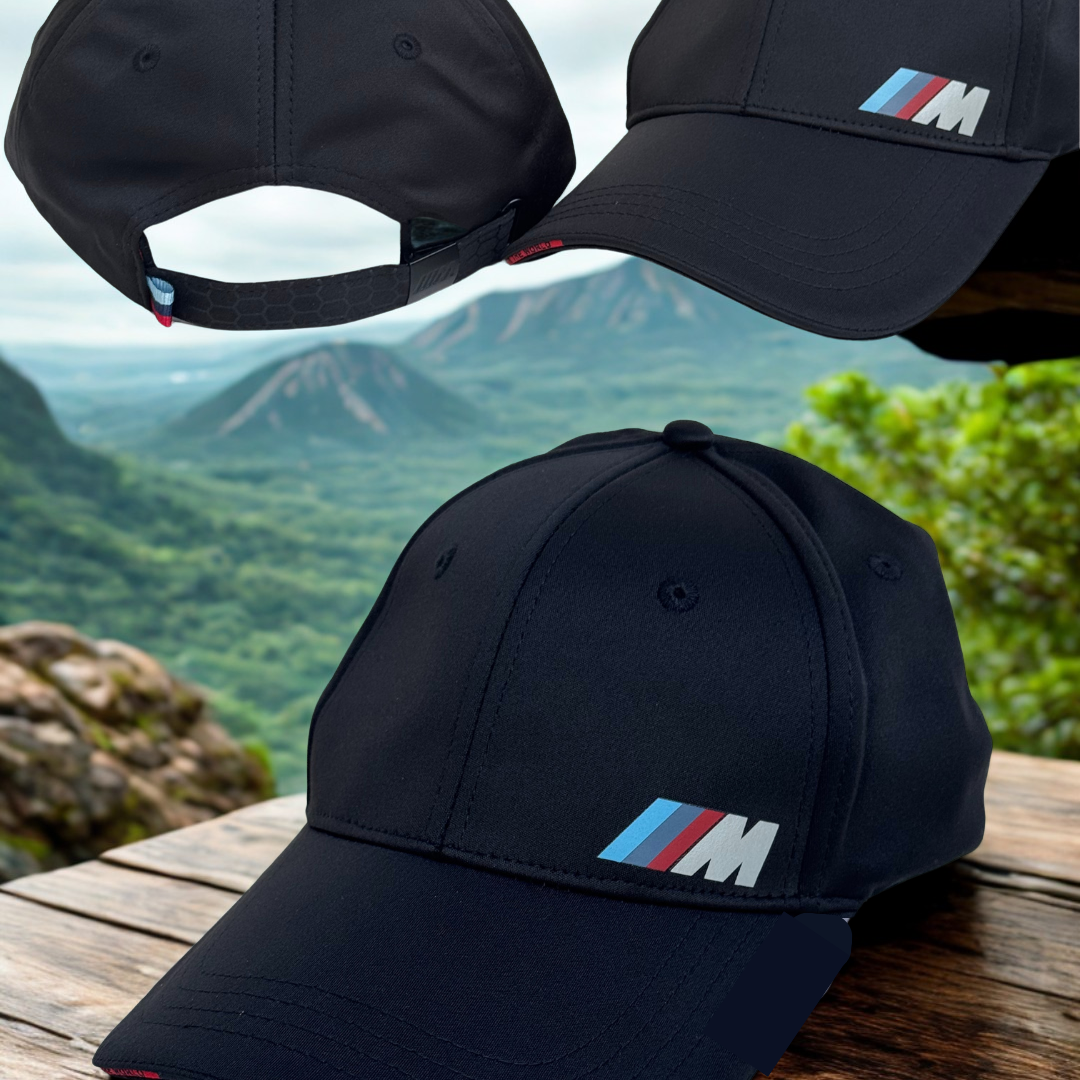 Gorra deportiva BMW & AMG – Bordado 3D, ajustable, algodón/poliéster