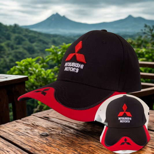 Gorra Mitsubishi – Bordado 3D, algodón premium, ajustable