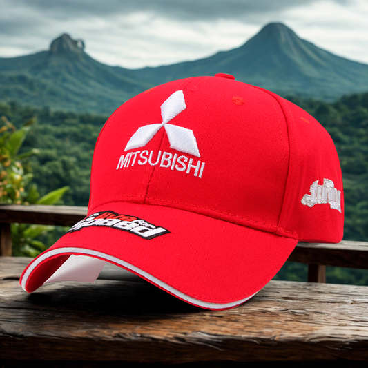 Gorra Mitsubishi – Bordado 3D, algodón premium, ajustable