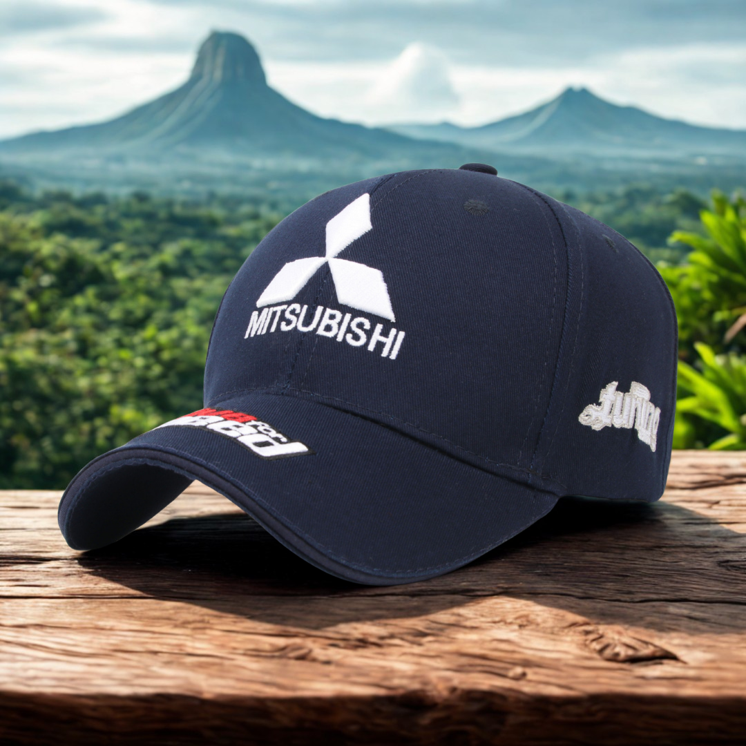 Gorra Mitsubishi – Bordado 3D, algodón premium, ajustable