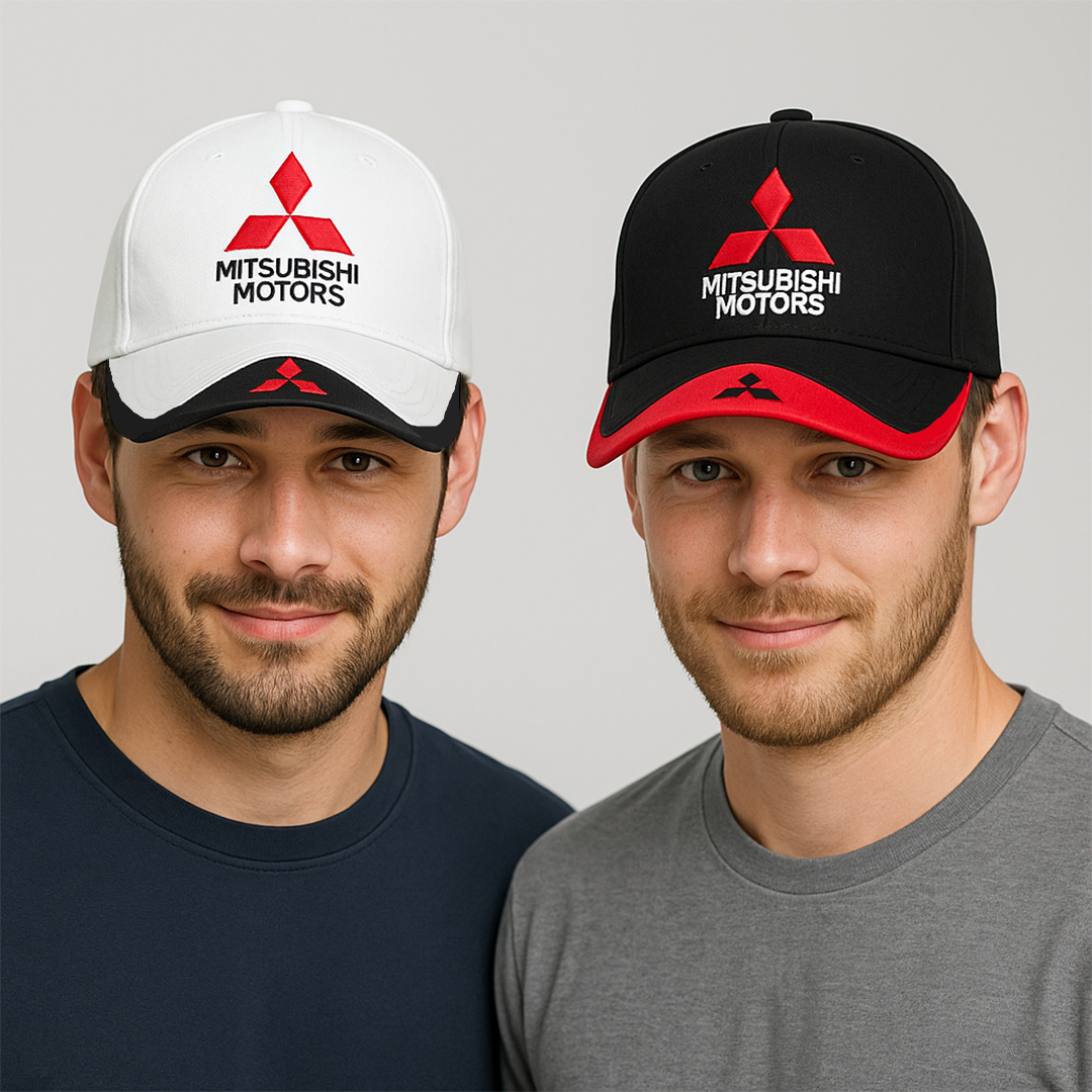 Gorra Mitsubishi – Bordado 3D, algodón premium, ajustable