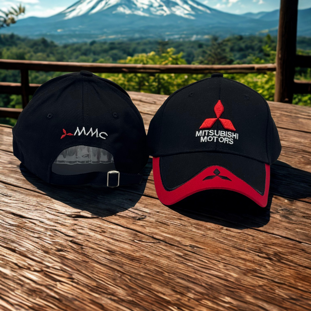 Gorra Mitsubishi – Bordado 3D, algodón premium, ajustable