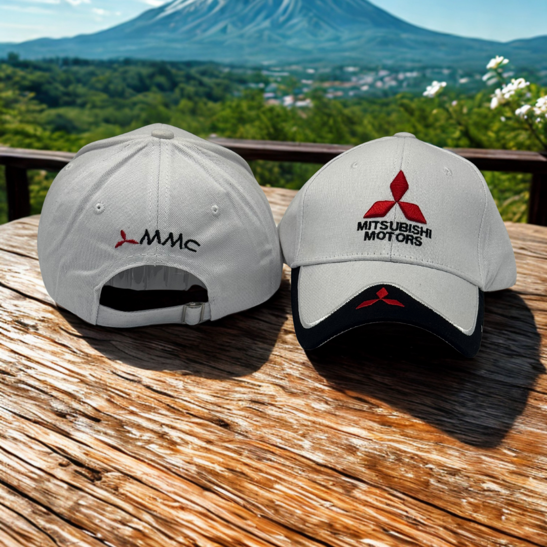 Gorra Mitsubishi – Bordado 3D, algodón premium, ajustable